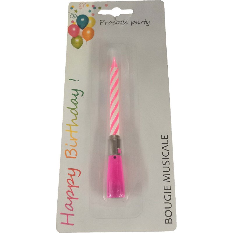 BOUGIE MUSICAL ROSE