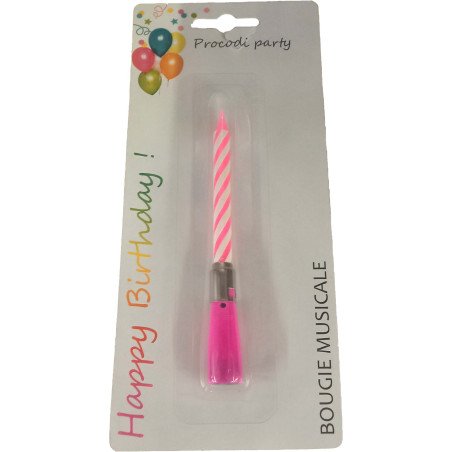 BOUGIE MUSICAL ROSE