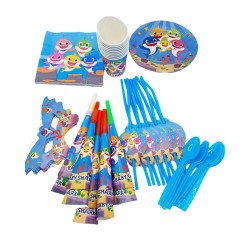Pack Anniversaire Thème Baby Shark – 10 Articles