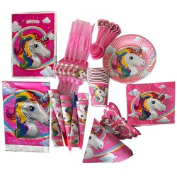Unicorn Birthday Party Pack – 10 Items (10 pieces per item)
