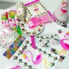 Flamingo Birthday Party Pack – 10 Items (91 Pieces)