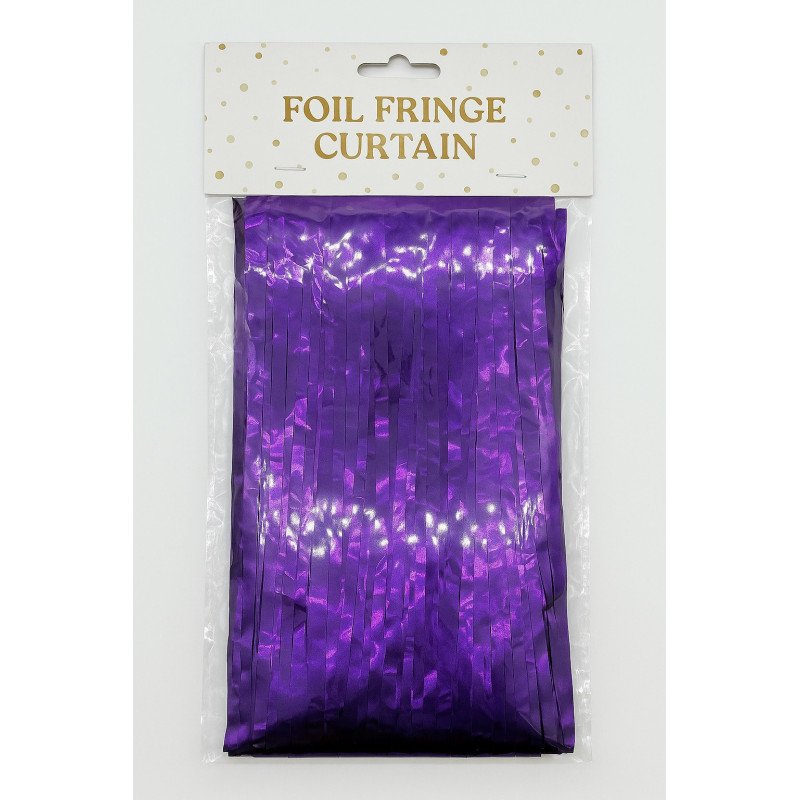 Purple Foil Fringe Curtain – 1 Piece Purple Foil Fringe Curtain – 1 Piece