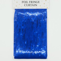 Royal Blue Foil Fringe Curtain – 1 Piece