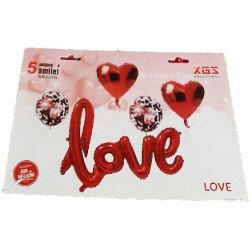LOVE Red Balloon Kit – 5 Pieces