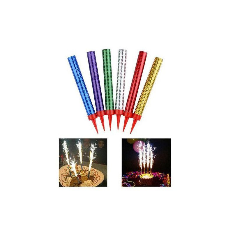 Multicolor Sparkler Fountain Candles – Pack of 6 Multicolor Sparkler Fountain Candles – Pack of 6