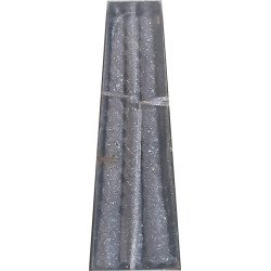 Set of 4 Silver Glitter Twisted Taper Candles