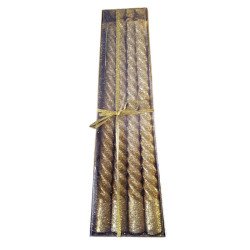 Set of 4 Gold Glitter Twisted Taper Candles