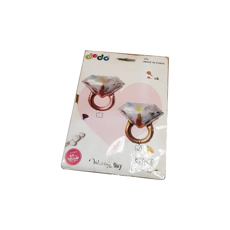 Ballon Alu Bague Diamant "Jour de Mariage" Ballon Alu Bague Diamant "Jour de Mariage"