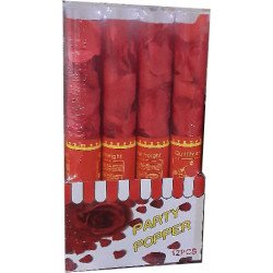 Red Rose Petal Confetti Cannon - Party Popper