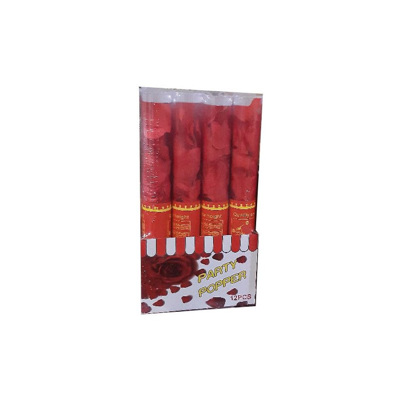 Red Rose Petal Confetti Cannon - Party Popper Red Rose Petal Confetti Cannon - Party Popper