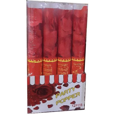 Red Rose Petal Confetti Cannon - Party Popper