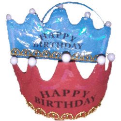 "Happy Birthday" Crown with Glitter Details (Sold Individually)
