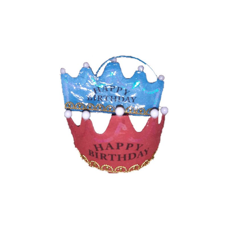 "Happy Birthday" Crown with Glitter Details (Sold Individually) "Happy Birthday" Crown with Glitter Details (Sold Individually)