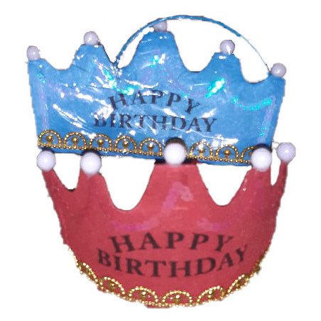 "Happy Birthday" Crown with Glitter Details (Sold Individually)