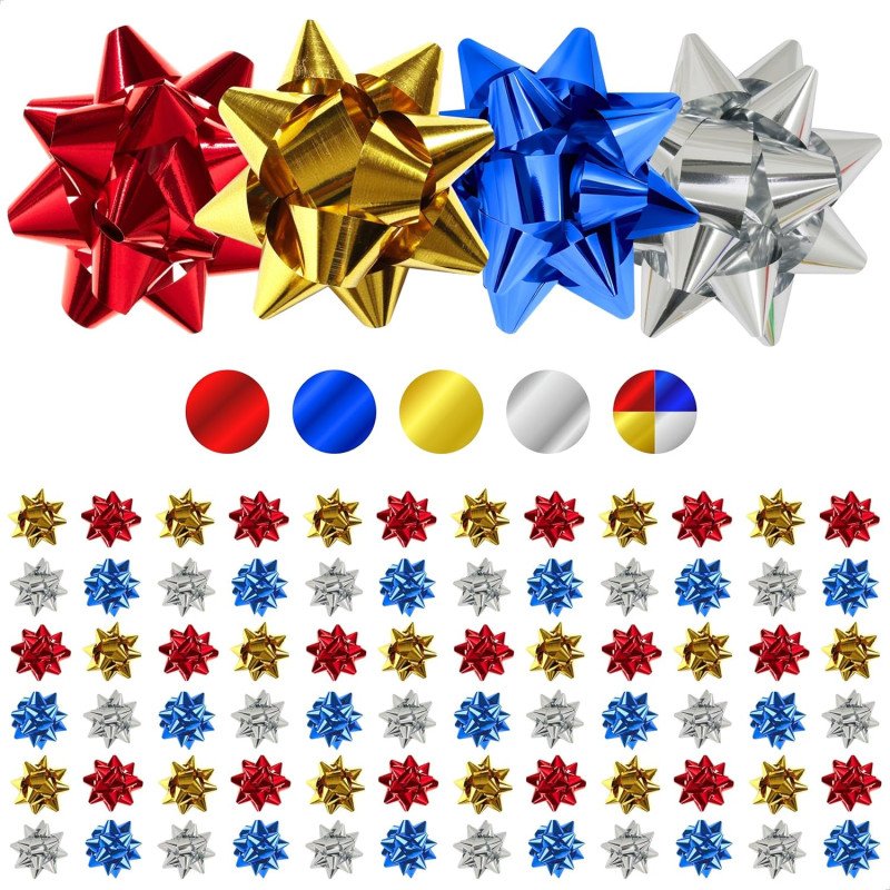 Self-Adhesive Metallic Gift Bow (Sold Individually) Self-Adhesive Metallic Gift Bow (Sold Individually)