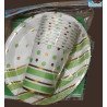 30-Piece Elegant Green and Gold Disposable Pack