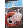 30-Piece Disposable Football / Soccer Theme Pack Red