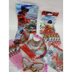 Miraculous Ladybug Birthday Party Pack – 10 Items (91 pieces)