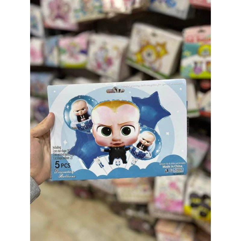 5-Piece Boss Baby Decoration Balloons Pack 5-Piece Boss Baby Decoration Balloons Pack