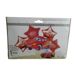 5-Piece Cars (McQueen) Decoration Balloons Pack