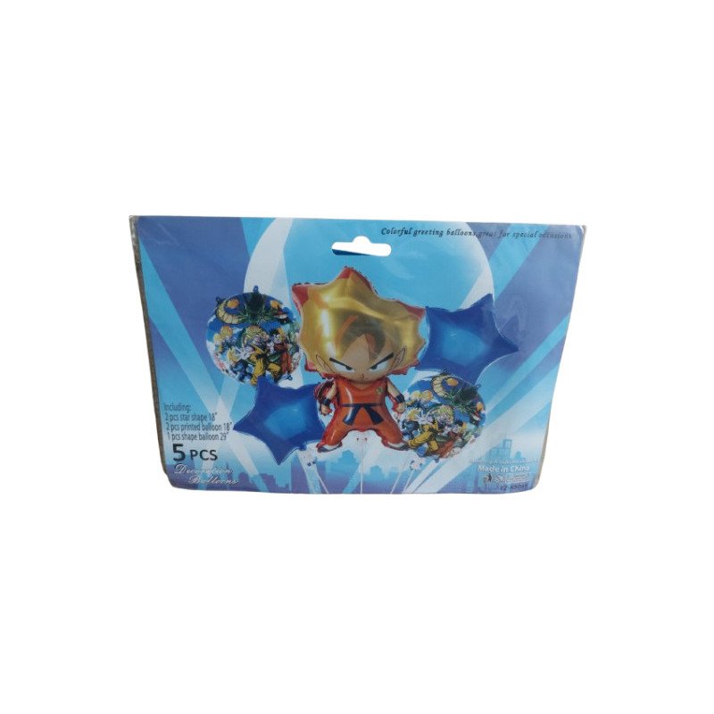 Pack de 5 Ballons de Décoration - Thème Dragon Ball Pack de 5 Ballons de Décoration - Thème Dragon Ball