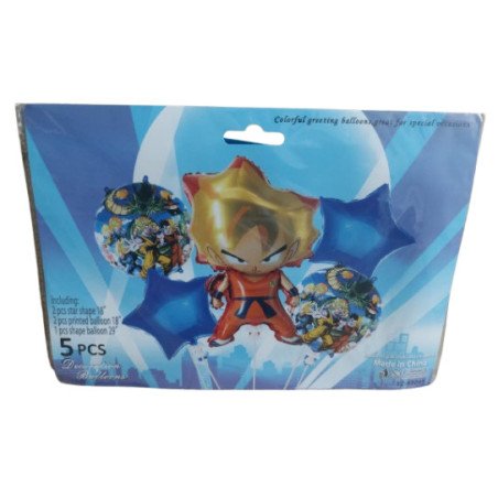 5-Piece Dragon Ball Decoration Balloons Pack