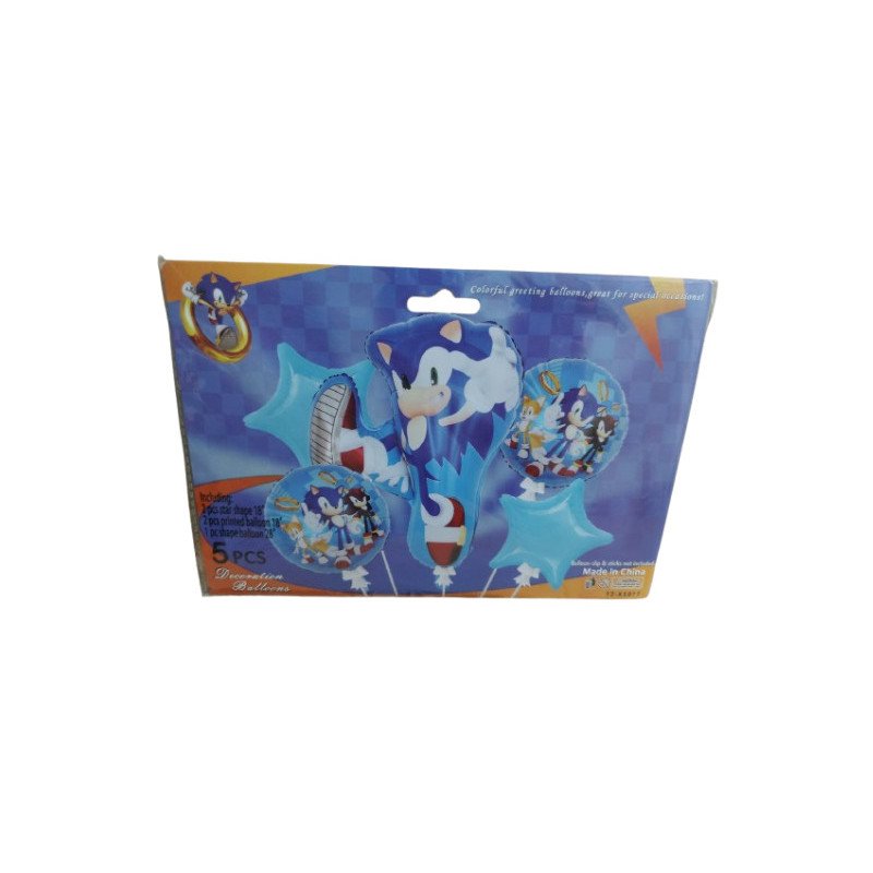 5-Piece Sonic Decoration Balloons Pack