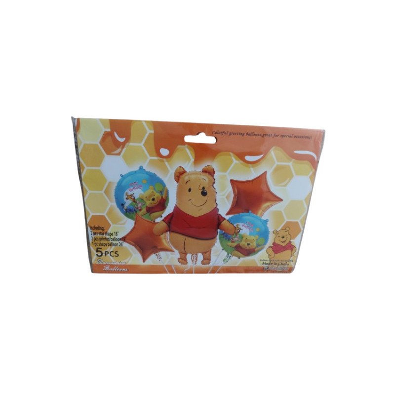 5-Piece Winnie the Pooh Decoration Balloons Pack 5-Piece Winnie the Pooh Decoration Balloons Pack