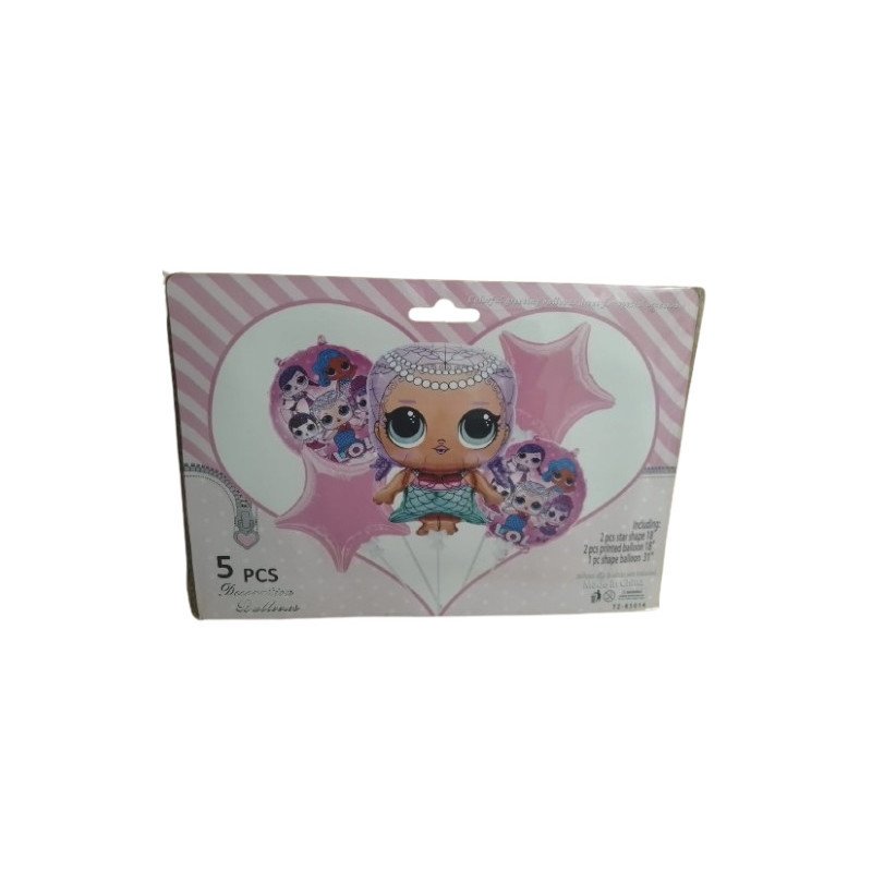 5-Piece LOL Surprise Decoration Balloons Pack 5-Piece LOL Surprise Decoration Balloons Pack