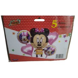 5-Piece Minnie Decoration Balloons Pack
