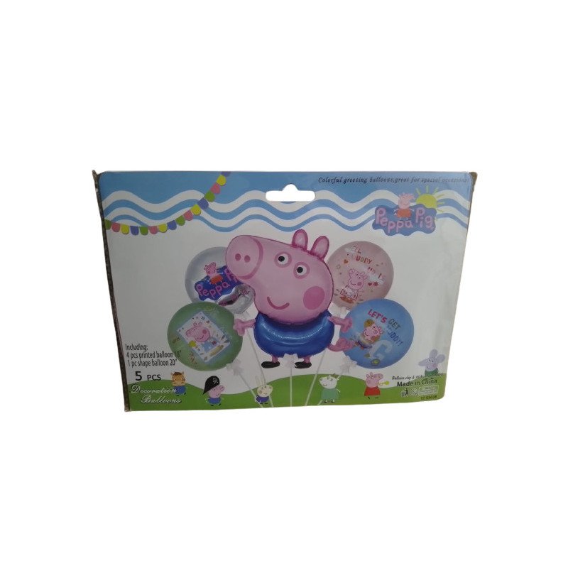 5-Piece Peppa Pig Decoration Balloons Pack