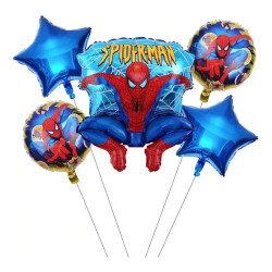 5-Piece Spiderman Decoration Balloons Pack