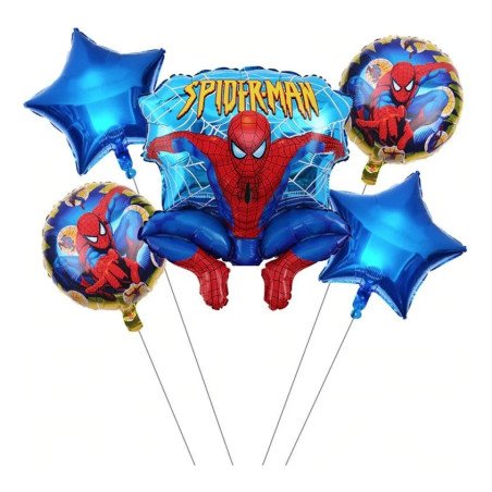 5-Piece Spiderman Decoration Balloons Pack