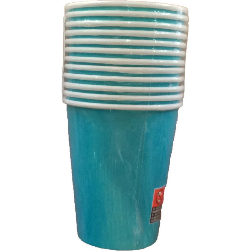 12 GOBELETS CARTON TURQUOISE 20CL