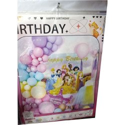63-Piece - Princesses Theme Birthday Decoration Kit