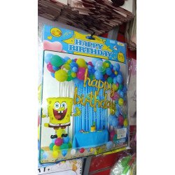 45-Piece - SpongeBob Theme Birthday Decoration Kit
