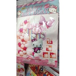 76-Piece - Hello Kitty Theme Birthday Decoration Kit