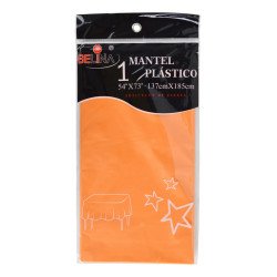 BELINA Plastic Party Tablecloth - Orange