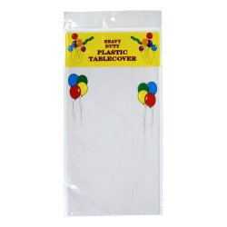 White Plastic Tablecover - Heavy Duty