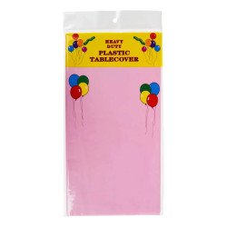 Dark Pink Plastic Tablecover - Heavy Duty