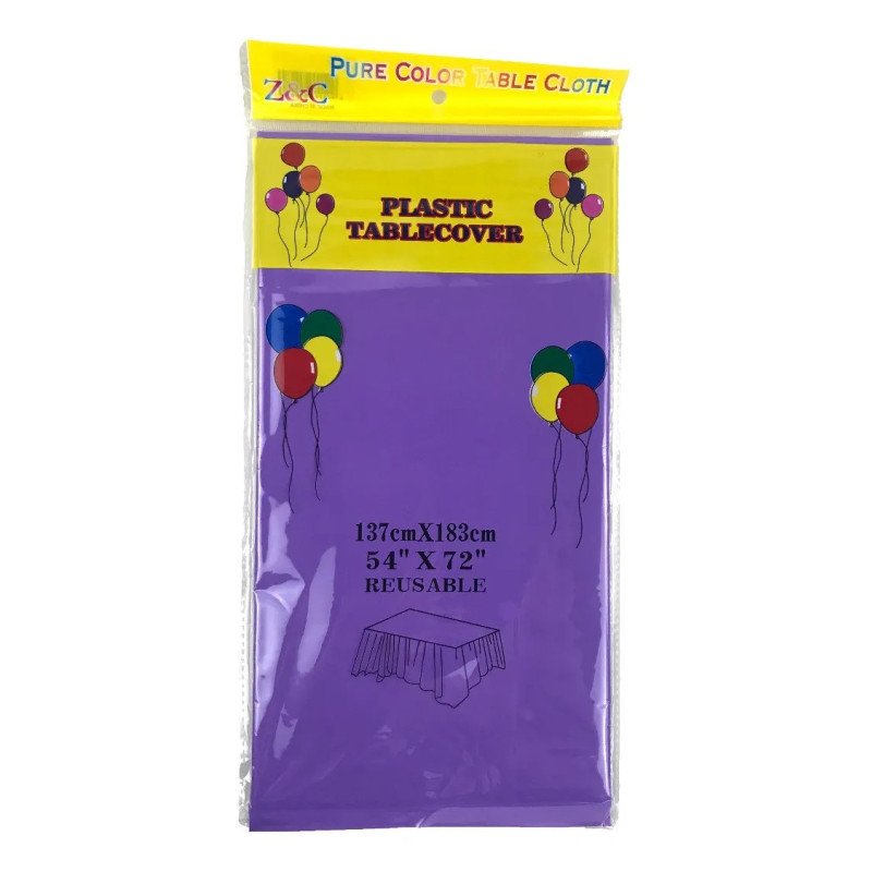 Blue Violet Plastic Tablecover - Heavy Duty Blue Violet Plastic Tablecover - Heavy Duty