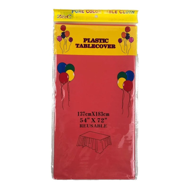 Red Plastic Tablecover - Heavy Duty Red Plastic Tablecover - Heavy Duty