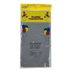 Grey Plastic Tablecover - Heavy Duty