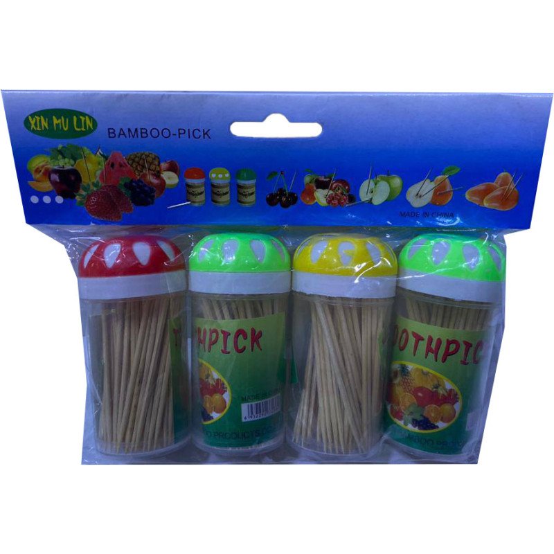 4-Pack Bamboo Toothpick Boxes 4-Pack Bamboo Toothpick Boxes