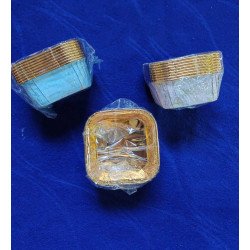 Set of 8 Square Aluminum Foil Baking Cups