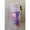 10 Paper Cups "Happy Birthday" - Girl's Floral Theme