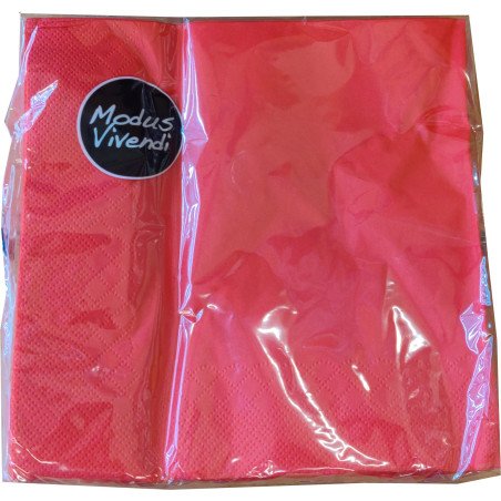 30 Red Paper Napkins 33x33 cm, 2-Ply