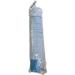50 Blue Cardboard Cups 12 cl